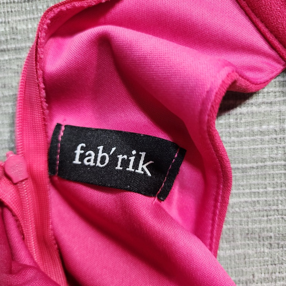 fab'rik fuchsia Halter Neck Mini Dress Sleeveless Cocktail Party Size M - Picture 10 of 11